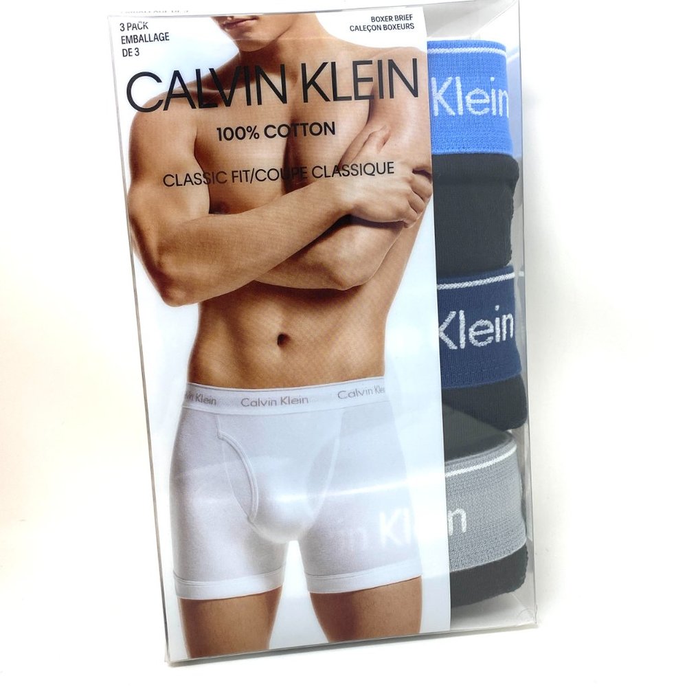 💖MEGA SALE💖Calvin Klein 3 Pack Man  Underwear Cotton CK  s Black NB4003-931 - Picture 5 of 7